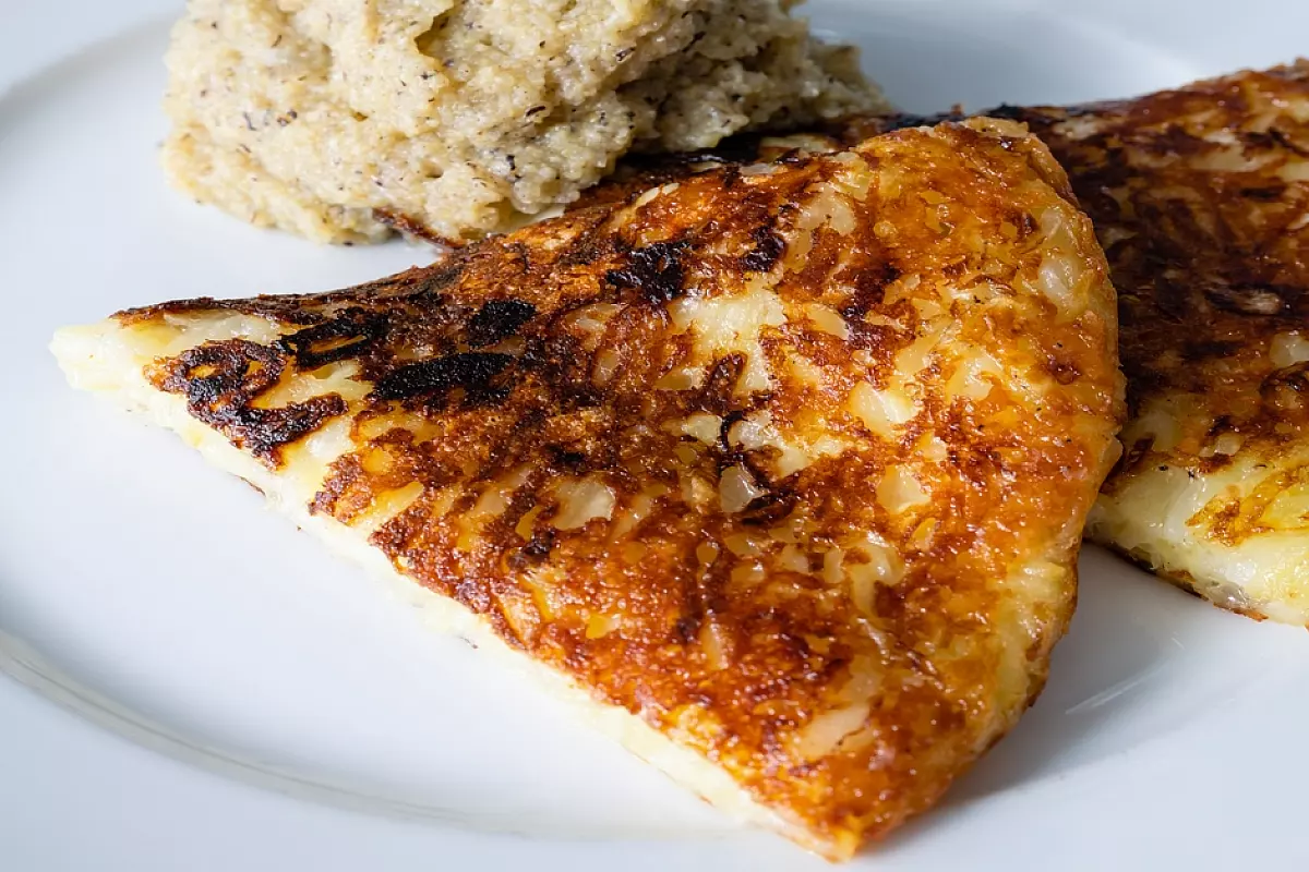 Frico di patate friuliano con polenta
