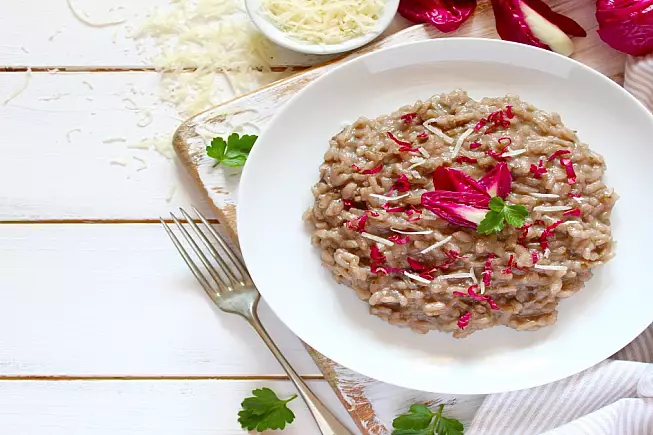 Risotto radicchio e gorgonzola