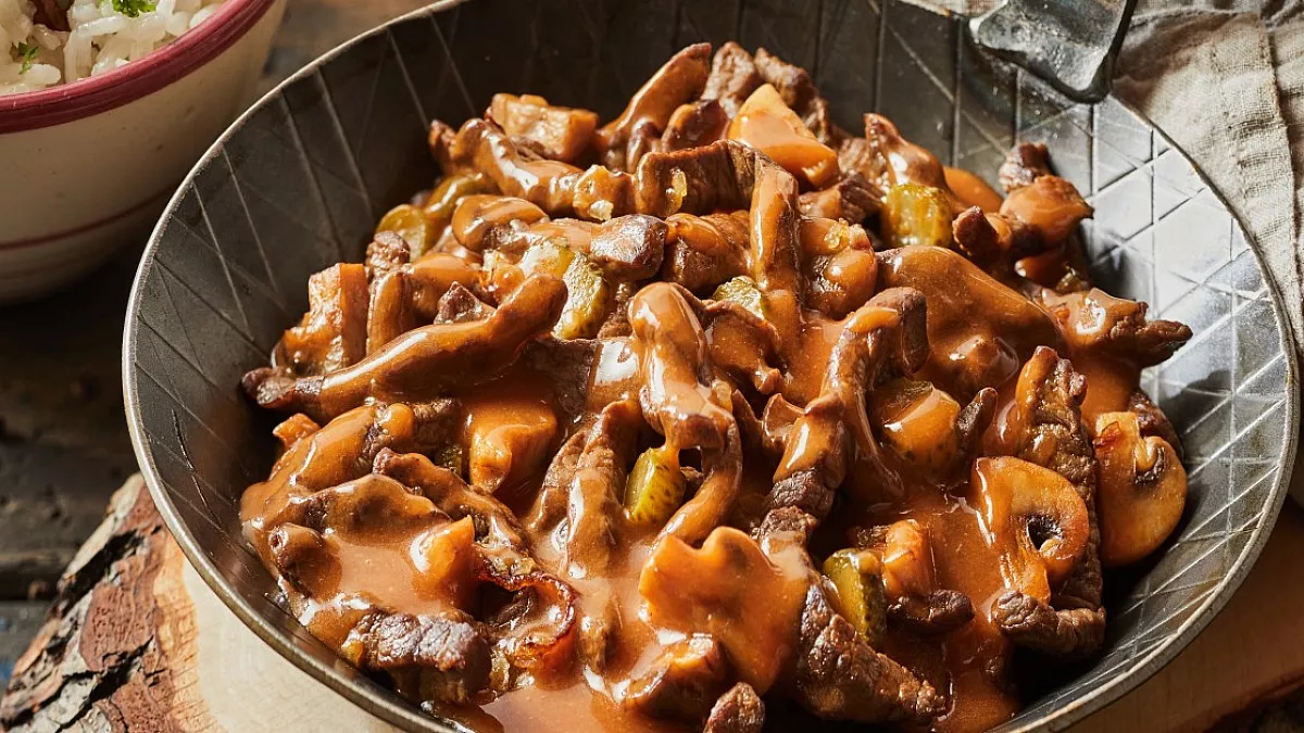 Spezzatino di vitello con funghi
