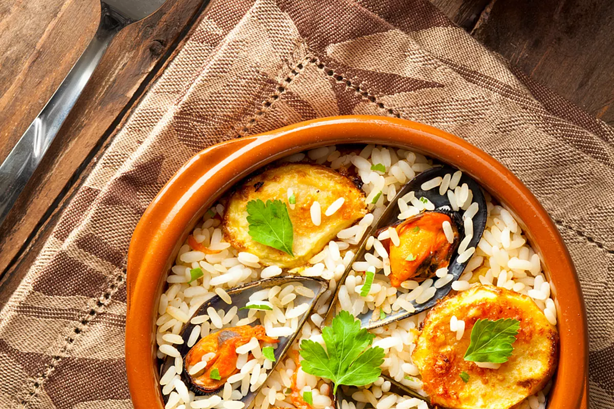 Tiella di risso patate e cozze
