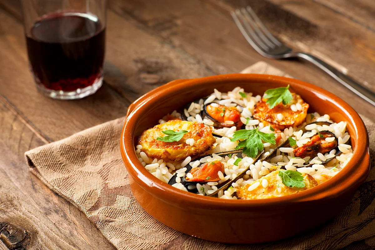 Tiella di risso patate e cozze