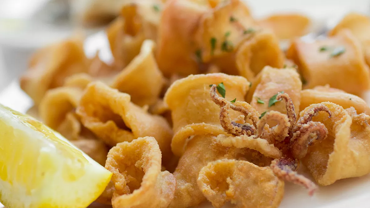 calamari fritti - friggitrice ad aria