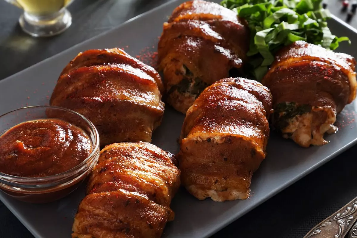 Involtini di Maiale con Bacon