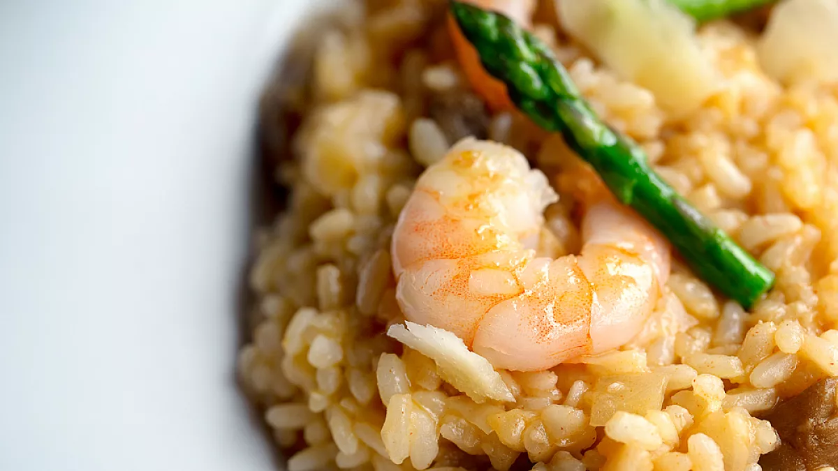 risotto asparagi e gamberetti