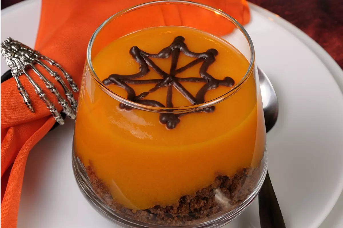 tiramisù di zucca e mandorle per Halloween