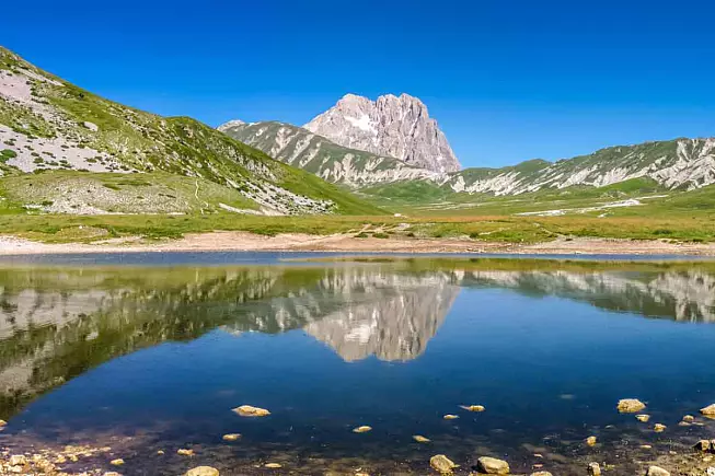 Il massiccio del Gran Sasso visto da Campo Imperatore
