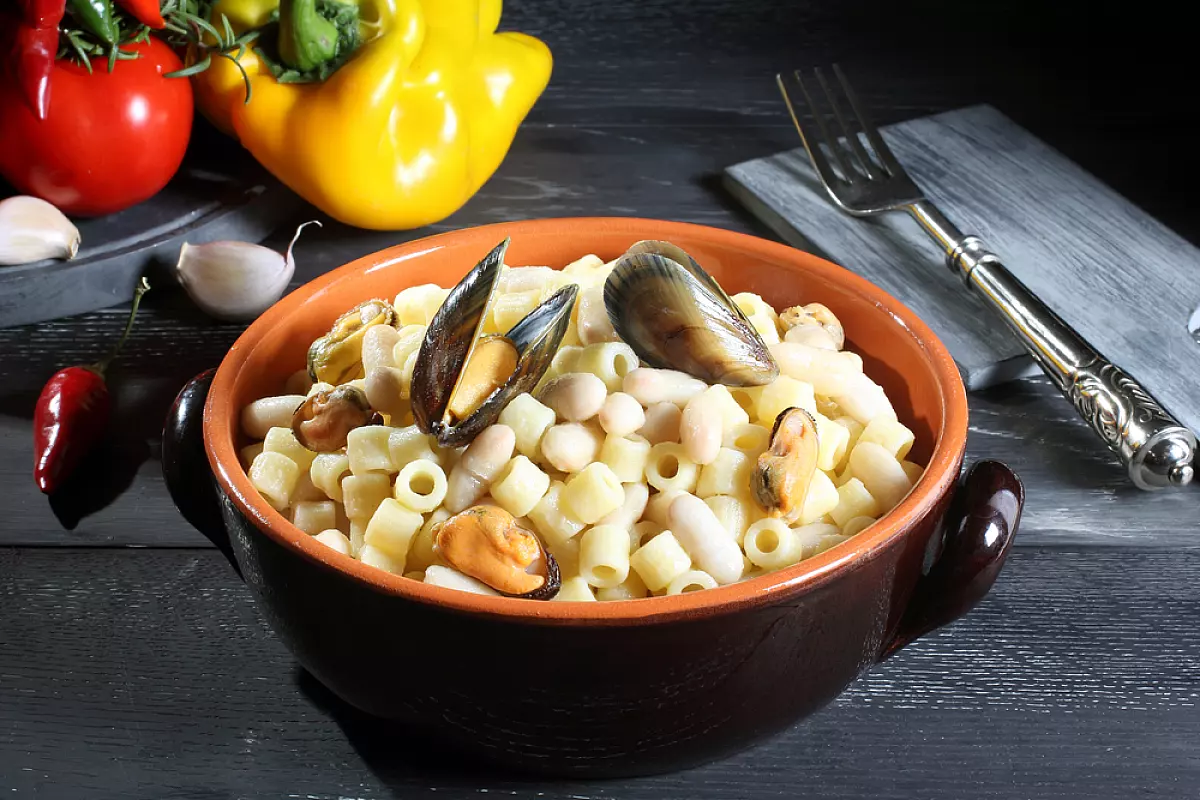 pasta fagioli e cozze ricetta