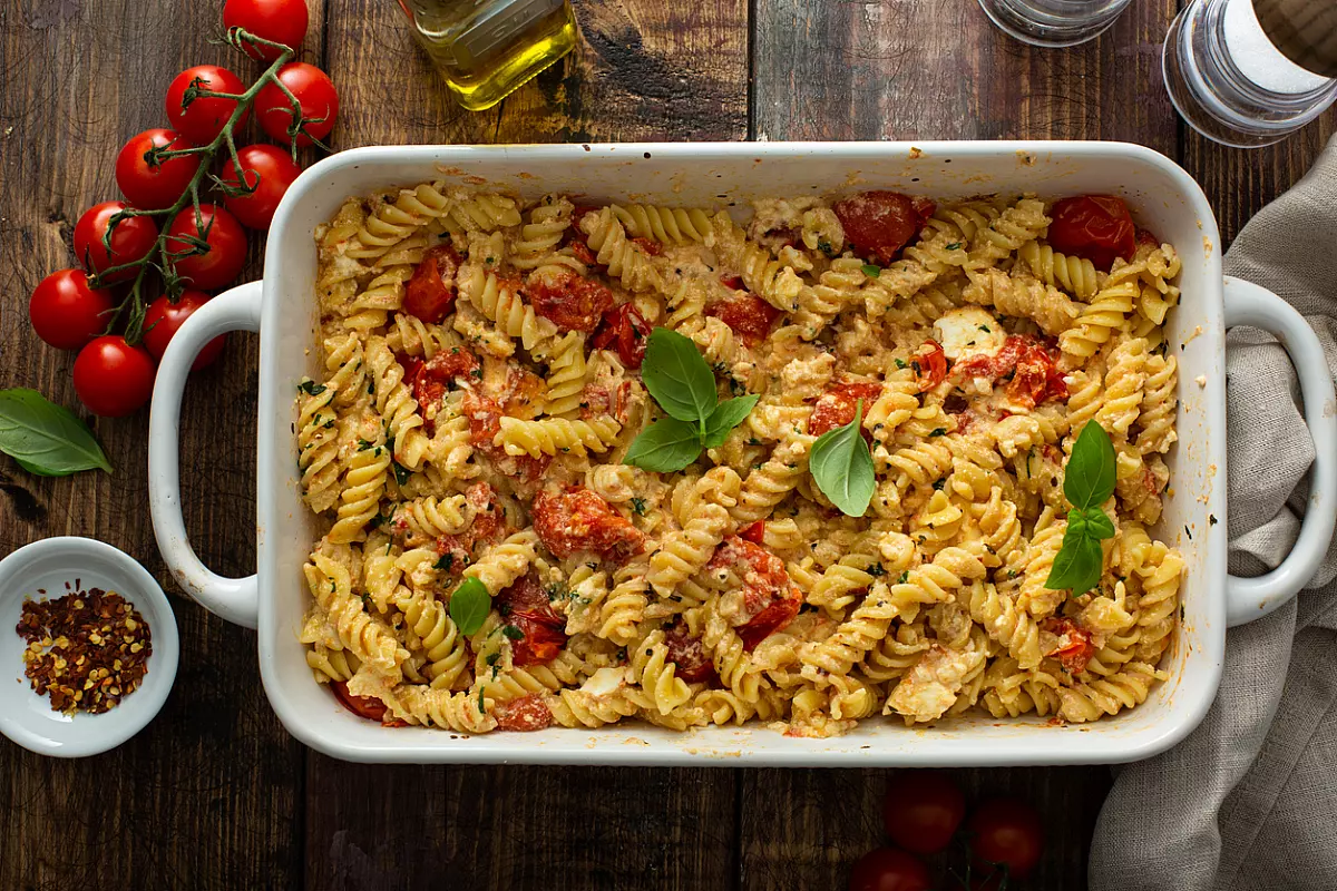 pasta feta pomodorini ricetta