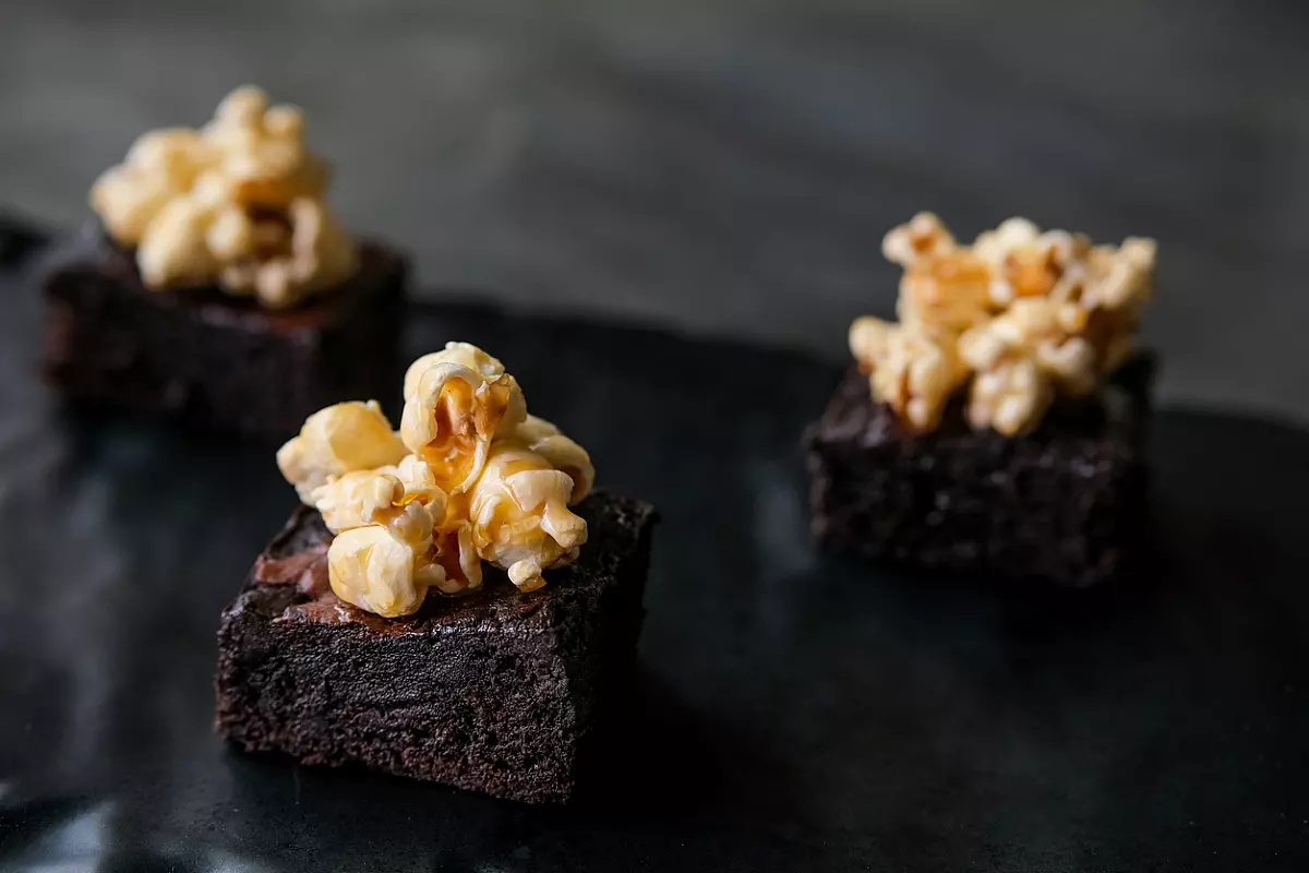 pop corn e brownies