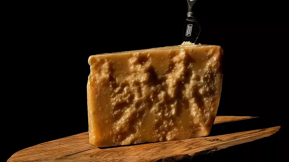 Pezzo di Parmigiano Reggiano stagionato da più di dieci anni
