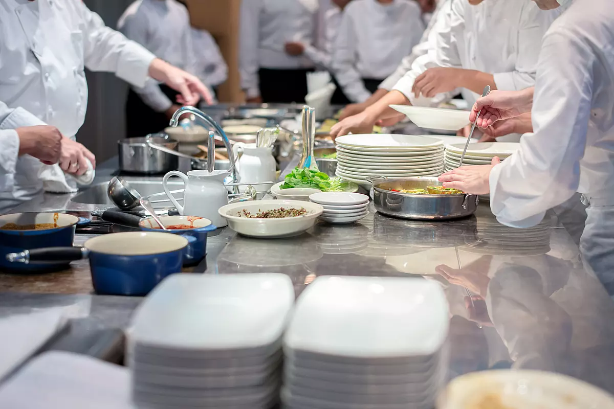 Staff di un ristorante stellato