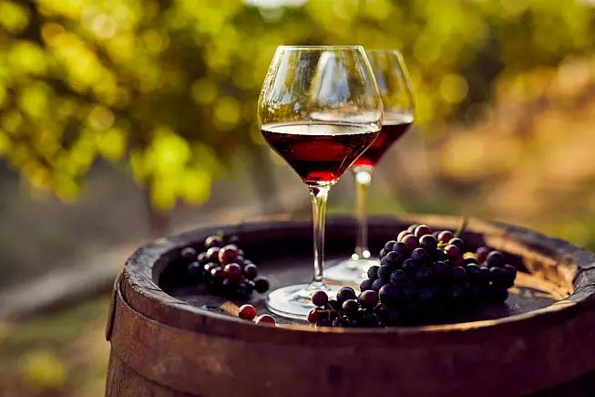 bicchieri di vino rosso