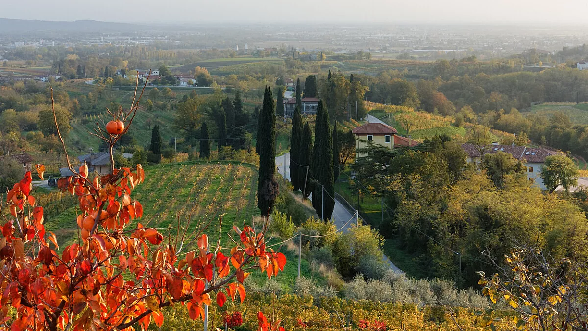 Soleschiano di Manzano, vista dall'abbazia di Rosazzo