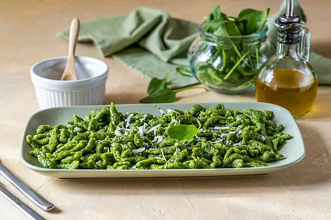 Spatzle tirolesi agli spinaci