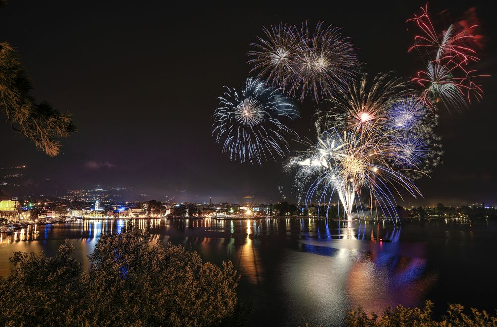 Fuochi d'artificio a Capodanno a Riva del Garda