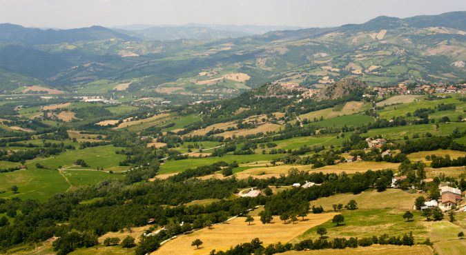 Montefeltro (Marche, Italy), landscape at summer