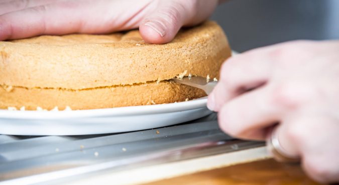 Preparing a cake