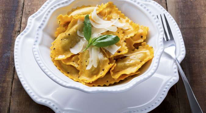 Butternut Squash Mezzaluna Ravioli
