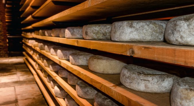 italian cheese seasoning in a cellar