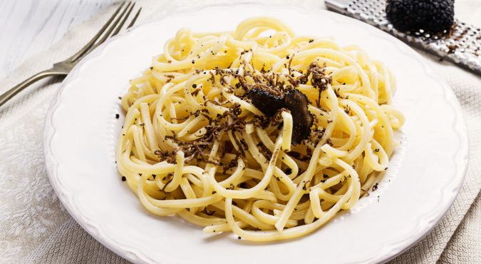 Strangozzi, italian wheat pasta with truffle