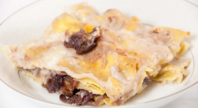 Lasagne al radicchio e scamorza