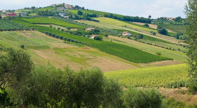 beautiful hills in the province of Teramo in Italy