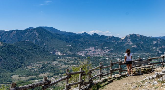 Belvedere point, from Bagnoli Irpino village, Italy