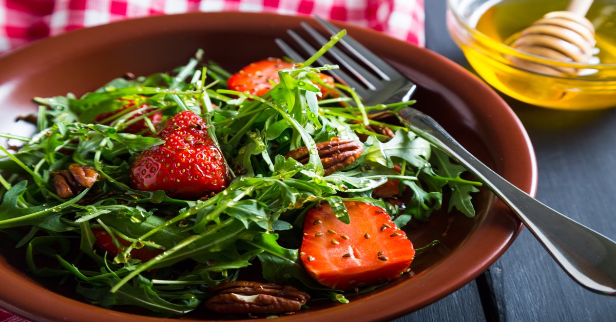 Insalata rucola e fragole